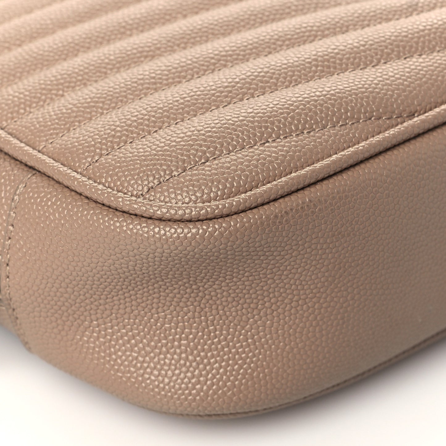 Grain De Poudre Matelasse Monogram Mini Lou Camera Bag Dark Beige