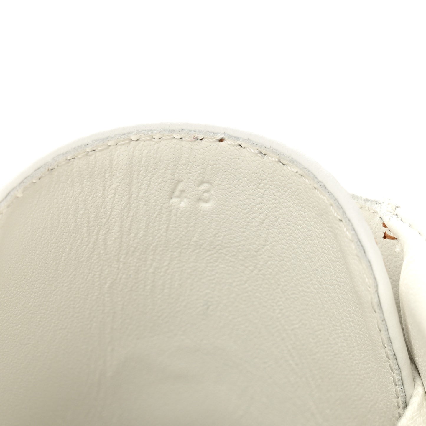 Calfskin Mens Keep Mule Sneakers 43 White Naturel