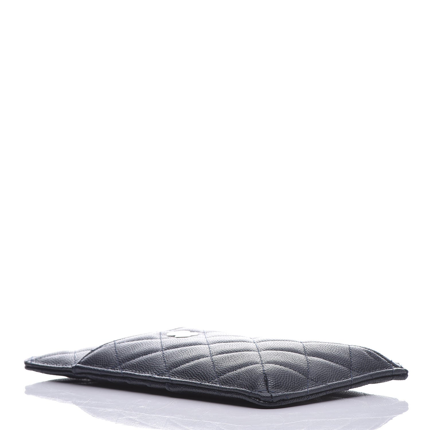 Chanel Caviar Quilted Classic Flat Wallet Pouch Navy 4 of 8