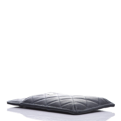 Chanel Caviar Quilted Classic Flat Wallet Pouch Navy 4 of 8