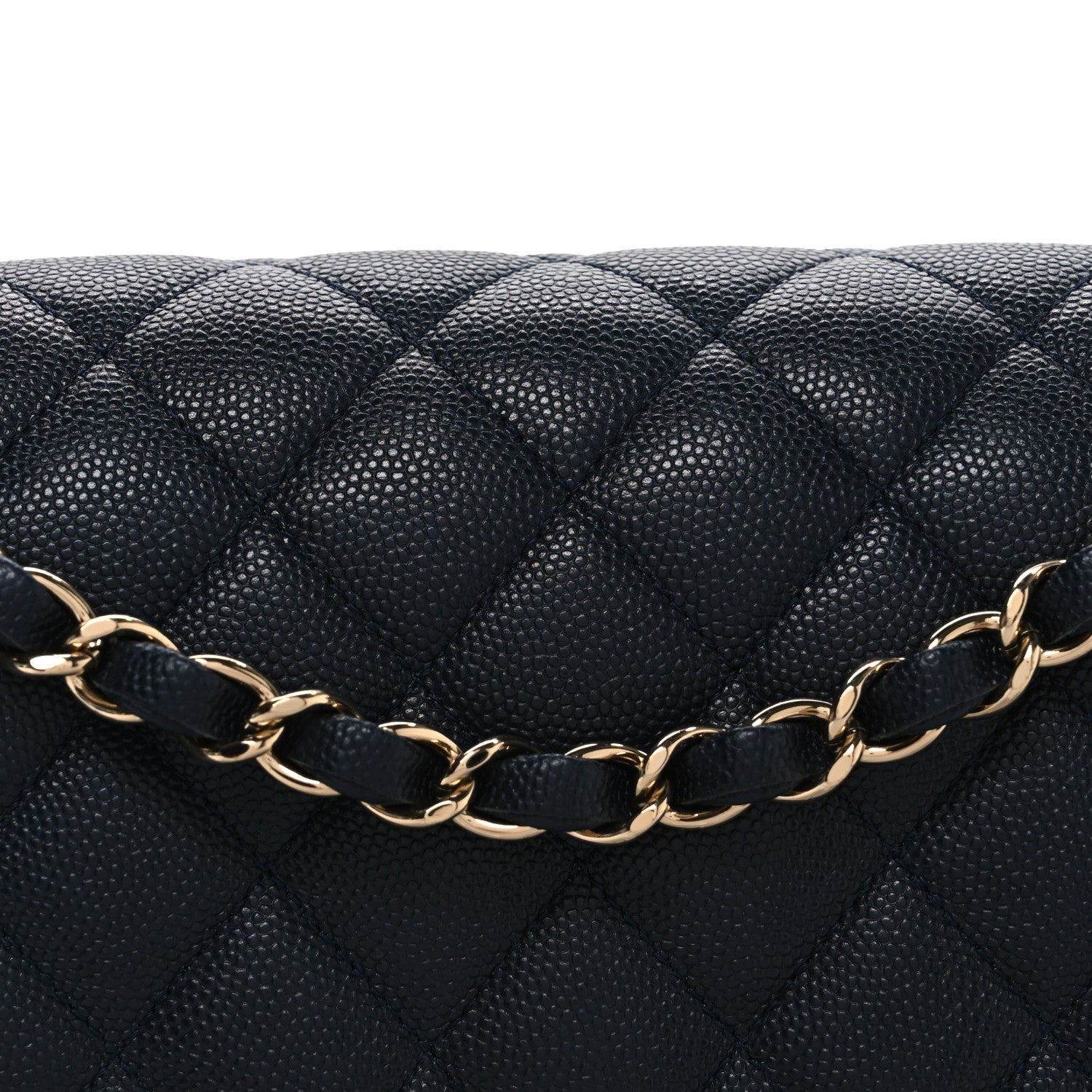 Chanel Caviar Quilted Medium Double Flap Navy 8 of 11