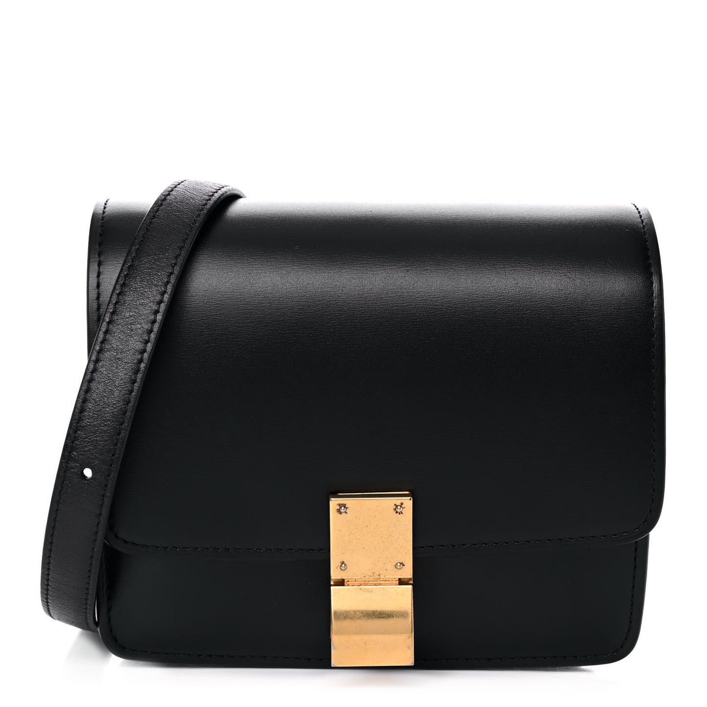 Box Calfskin Small Classic Box Flap Bag Black