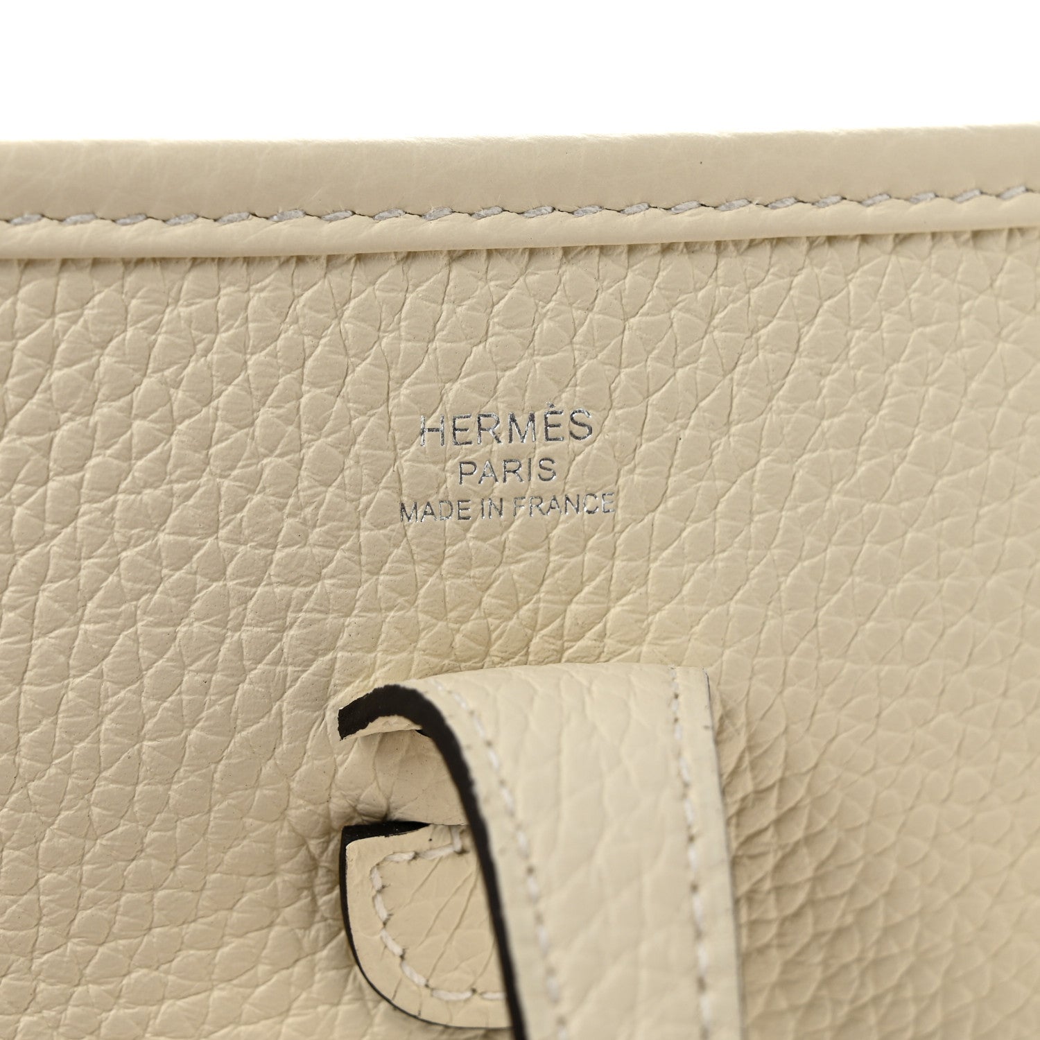 Hermes Taurillon Clemence Evelyne 23 Poche III Cream 5 of 10