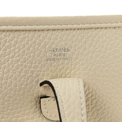 Hermes Taurillon Clemence Evelyne 23 Poche III Cream 5 of 10