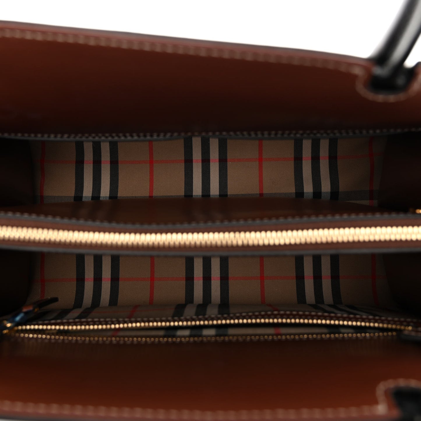 Calfskin Vintage Check Small Two Handle Title Bag Black