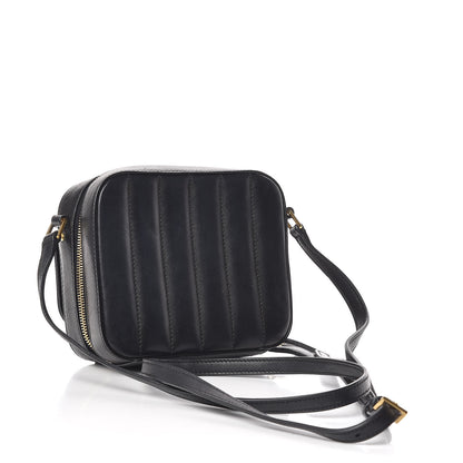 Saint Laurent Lambskin Matelasse Monogram Toy Vicky Camera Bag Black 3 of 11