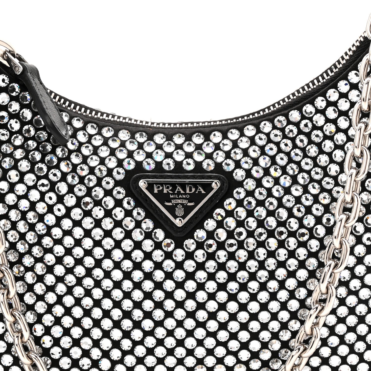 Prada Satin Crystal Re-Edition 2005 Shoulder Bag Cristal 9 of 12