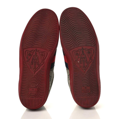 Gucci GG Supreme Monogram Ayers Web Mens New Ace Sneakers 9.5 Beige Red 6 of 9