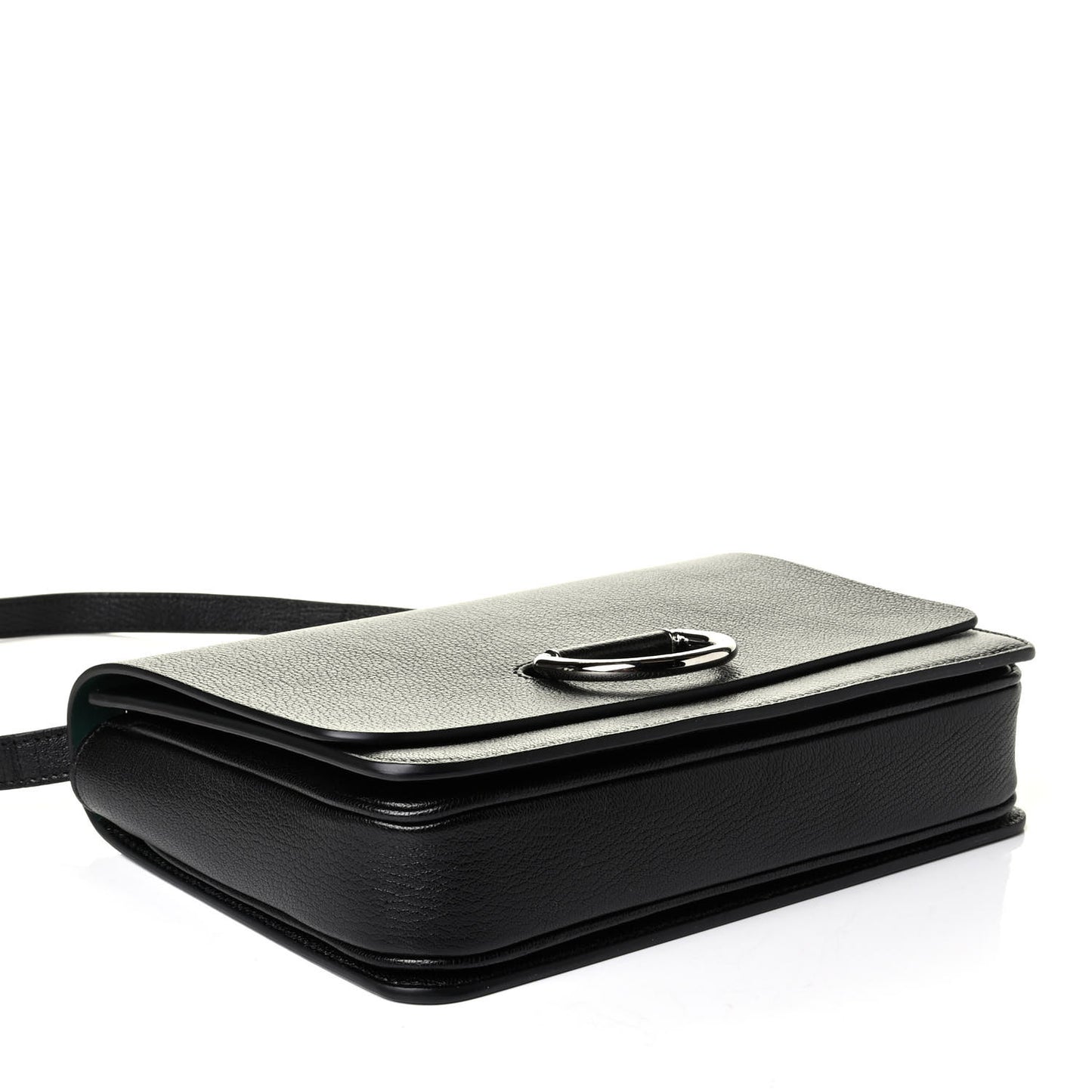 Goatskin Medium D-Ring Bag Black