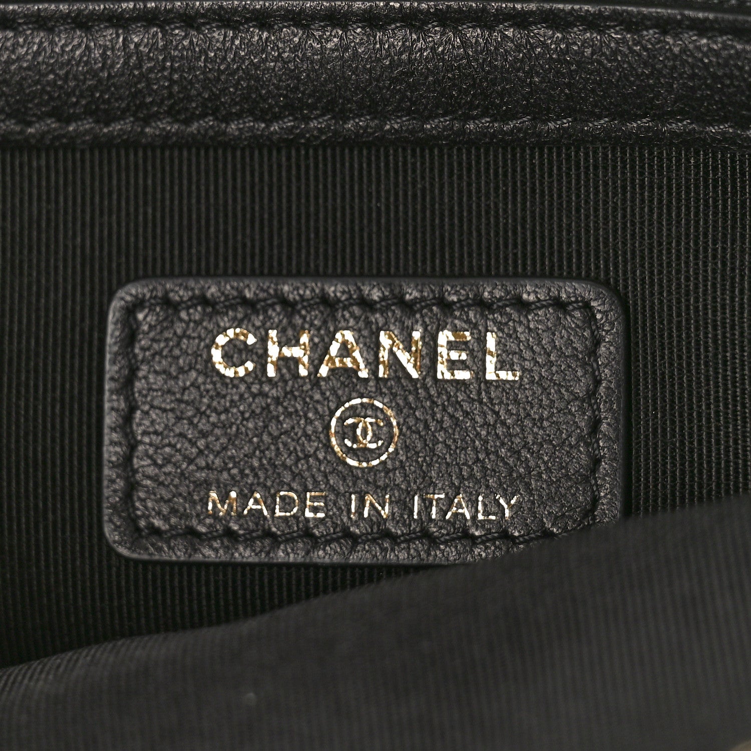 Chanel Lambskin Quilted Egyptian Amulet Zipped Pouch Black 5 of 8