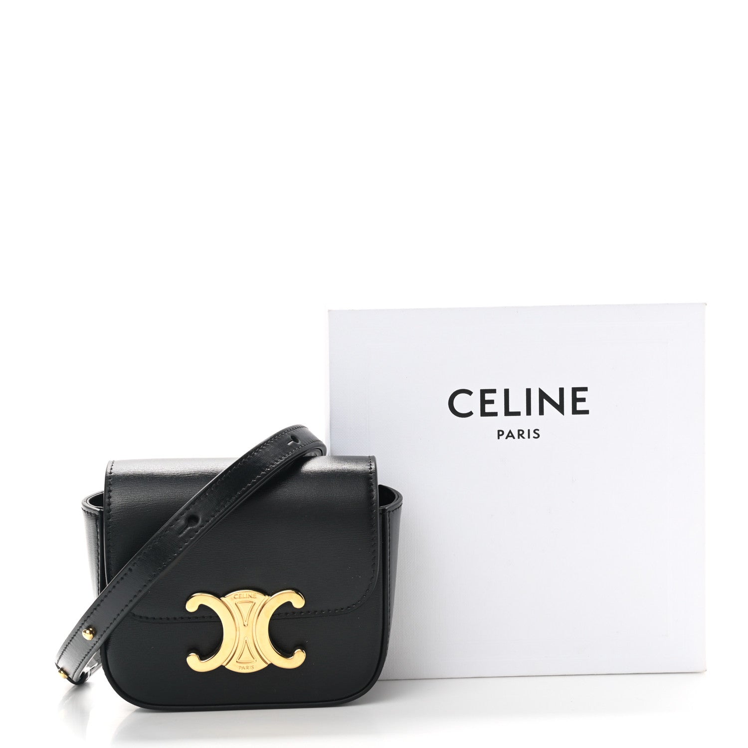 Celine Shiny Calfskin Mini Triomphe Black 11 of 11