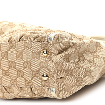 Gucci Monogram D Gold Tote Metallic Gold 10 of 11
