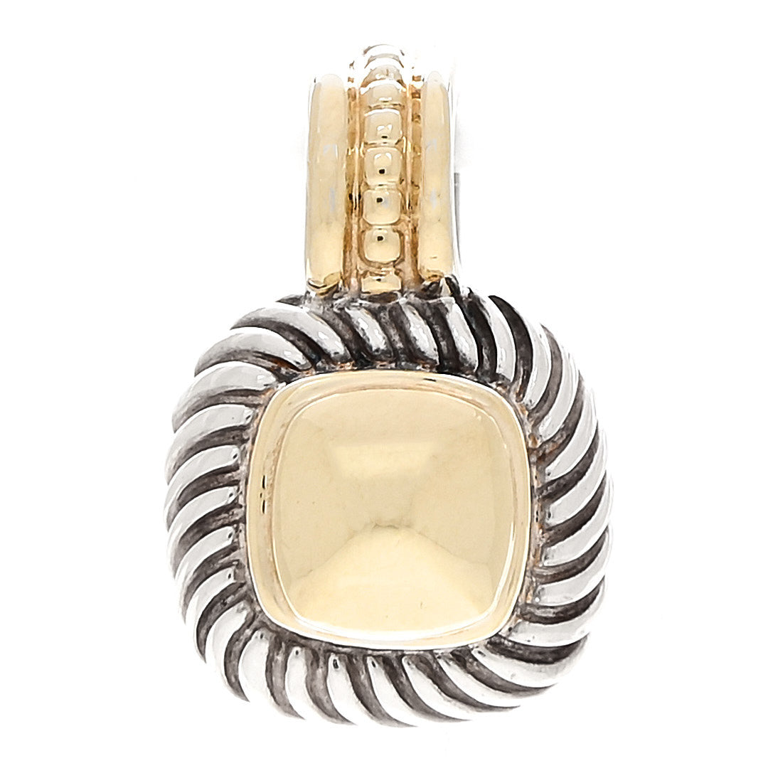 David Yurman Sterling Silver 14K Yellow Gold 7mm Albion Enhancer Pendant 1 of 3
