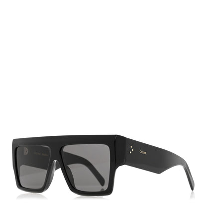 Celine Acetate Chunky Rectangle Sunglasses CL 40092I Black 1 of 11