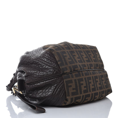 Fendi Zucca Nappa Nuvolata Vitello Tortuga Spy Bowler Tobacco Moro 4 of 11