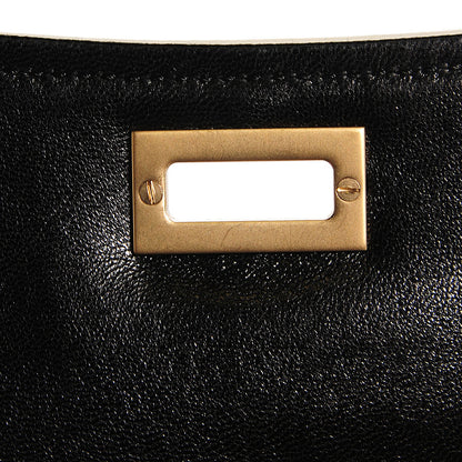 Chanel Lambskin Contrast Stitched Small Mademoiselle Flap Black White 8 of 8