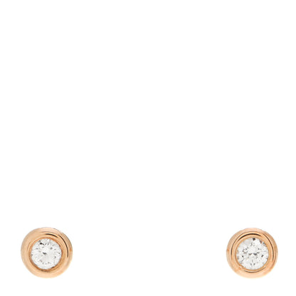 Tiffany 18K Rose Gold Diamond .16ctw Elsa Peretti Diamonds By The Yard Earrings 1 of 6