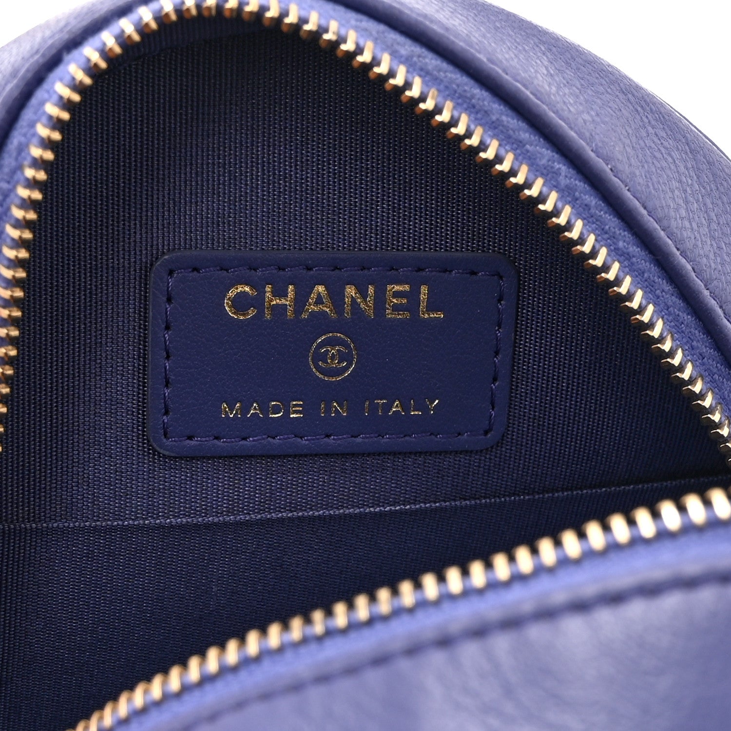Chanel Lambskin Quilted Chanel 19 Round Clutch With Chain Purple 6 of 10