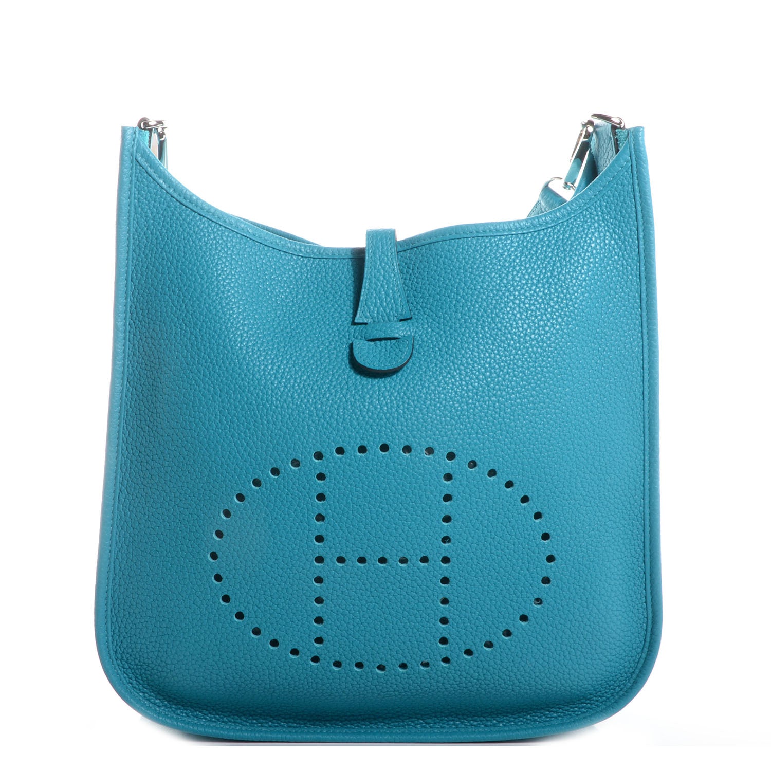 Hermes Taurillon Clemence Evelyne III PM Turquoise 1 of 7