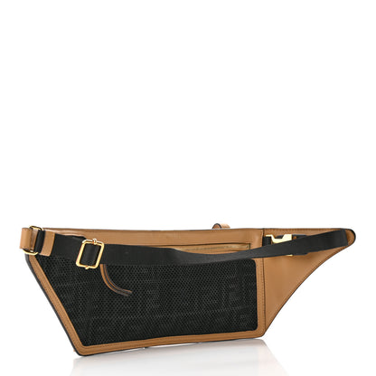 Fendi Vitello Grace Matte 3 Pocket Belt Pouch Miele Scuro 2 of 9