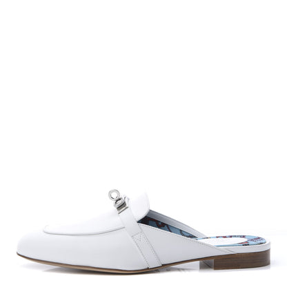 Hermes Calfskin Oz Mules 37 White 1 of 7
