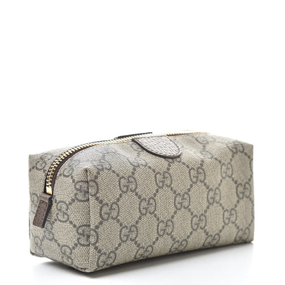 Gucci Soft GG Supreme Monogram Calfskin Small Ophidia Cosmetic Case Beige Ebony New Acero 3 of 7