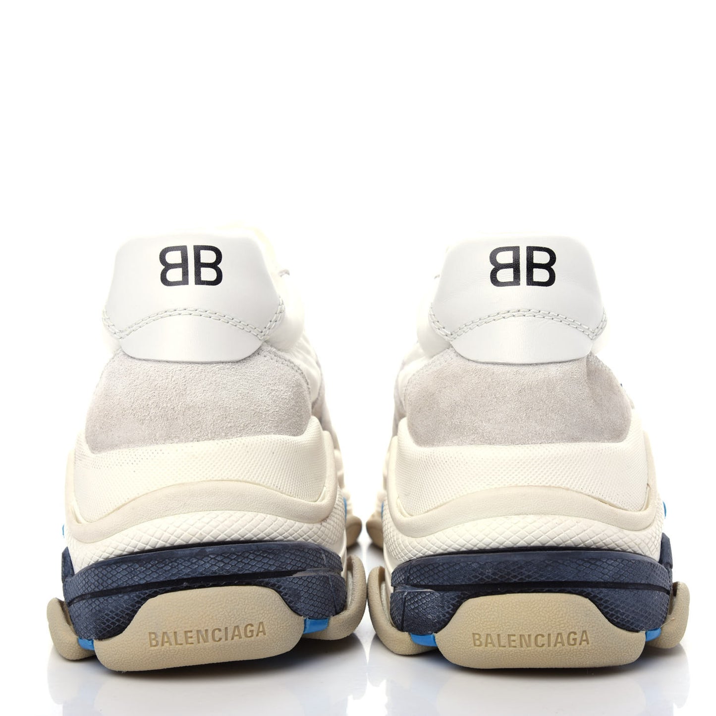 Nylon Suede Womens Triple S 2.0 Sneakers 42 Blue Multicolor