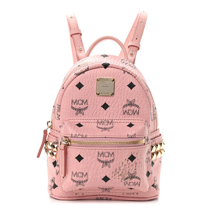 MCM Visetos Side Stud X-Mini Stark Backpack Soft Pink 1 of 11