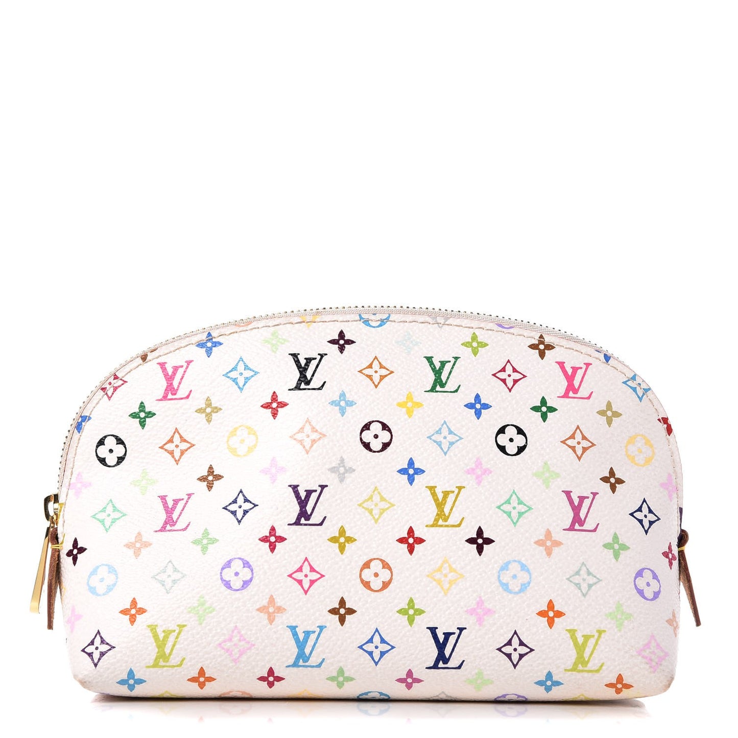 Monogram Multicolor Cosmetic Pouch White Litchi