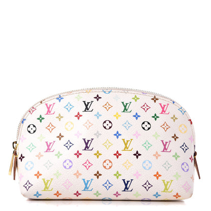 Louis Vuitton Monogram Multicolor Cosmetic Pouch White Litchi 1 of 11