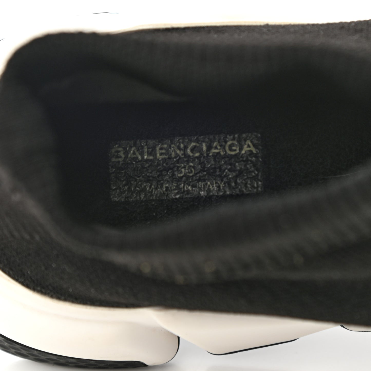 Neoprene Knit Womens Speed Sneakers 36 Black White