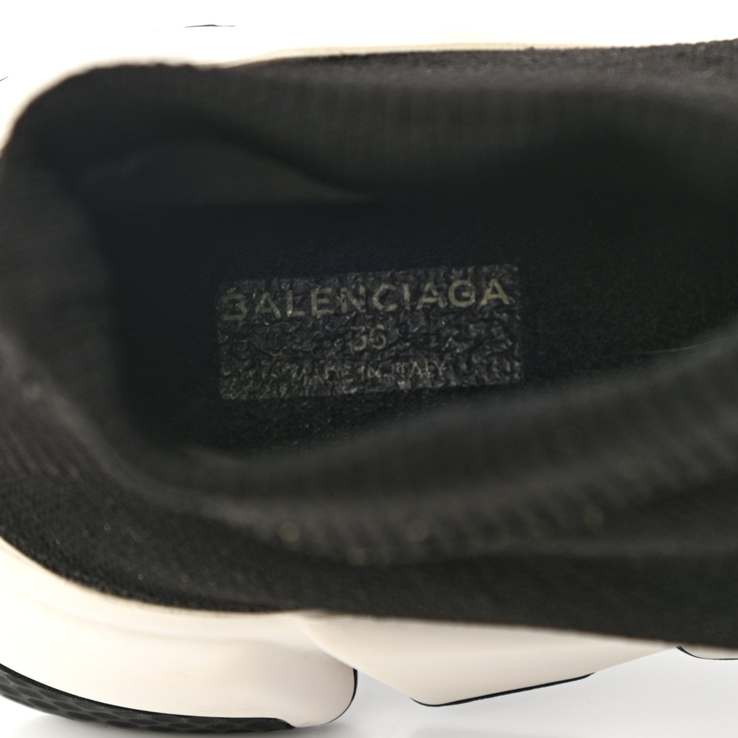 Balenciaga Neoprene Knit Womens Speed Sneakers 36 Black White 9 of 9