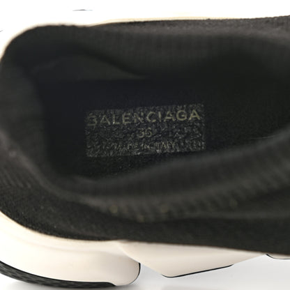 Balenciaga Neoprene Knit Womens Speed Sneakers 36 Black White 9 of 9