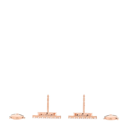 Hermes 18K Rose Gold Diamond Finesse Earrings 3 of 4