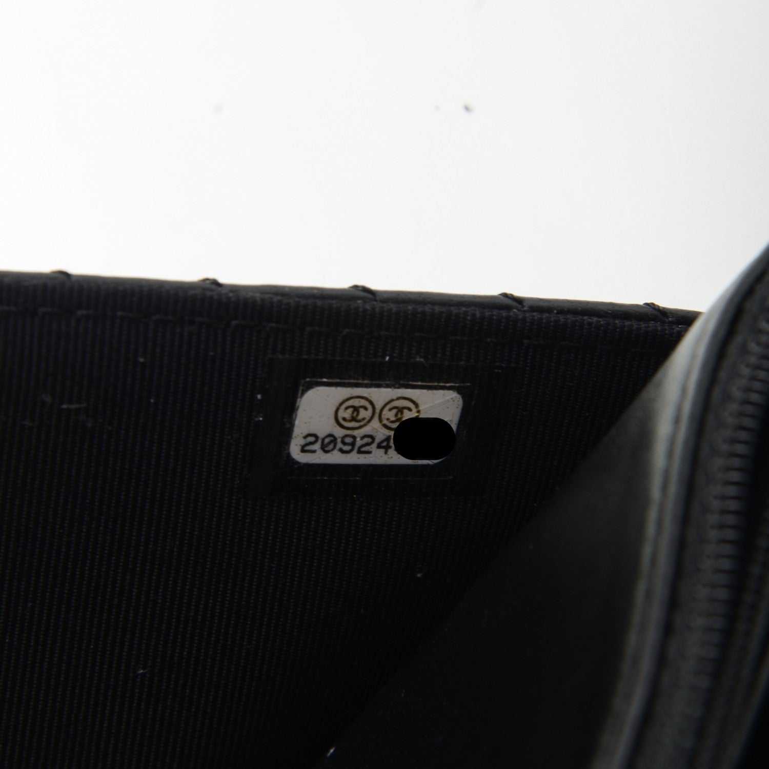 Chanel Calfskin Chevron Wallet On Chain WOC So Black 8 of 8