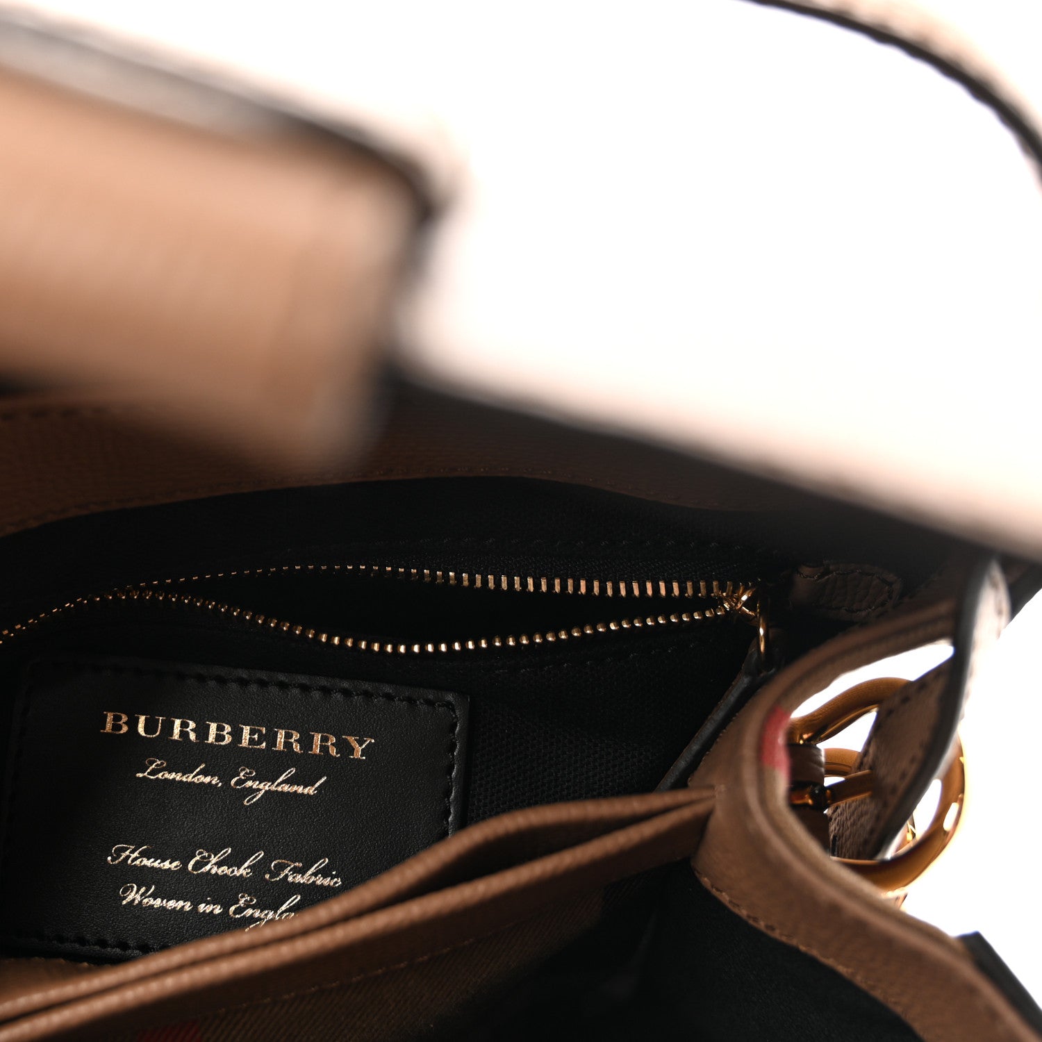 Burberry Derby Calfskin House Check Small Camberley Dark Sand 6 of 9