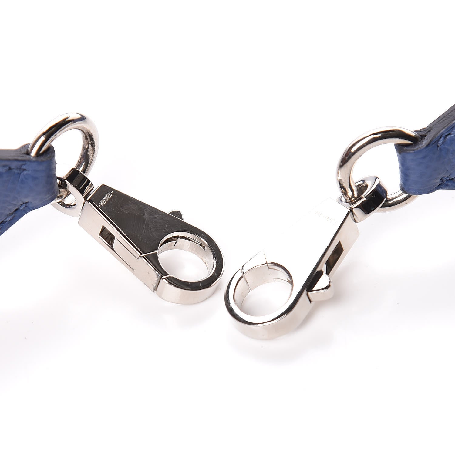 Hermes Epsom 40mm Tressage Shoulder Strap Bleu Brighton Capucine Bleu Saphir 5 of 6