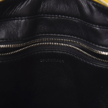 Balenciaga Shiny Day Calfskin Logo XS Triangle Duffle Jaune Black 6 of 9