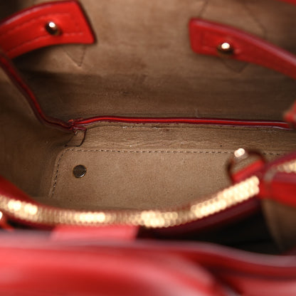 MCM Calfskin Crocodile Embossed Mini Neo Milla Tote Ruby Red 13 of 18