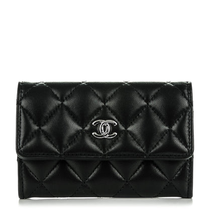Chanel Lambskin Quilted Flap Card Holder Black 1 of 8