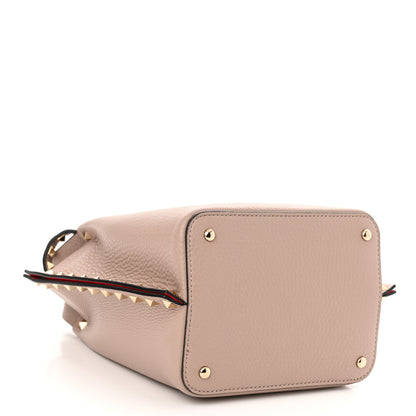 Valentino Garavani Pebbled Calfskin Small Rockstud Crossbody Tote Poudre 4 of 11