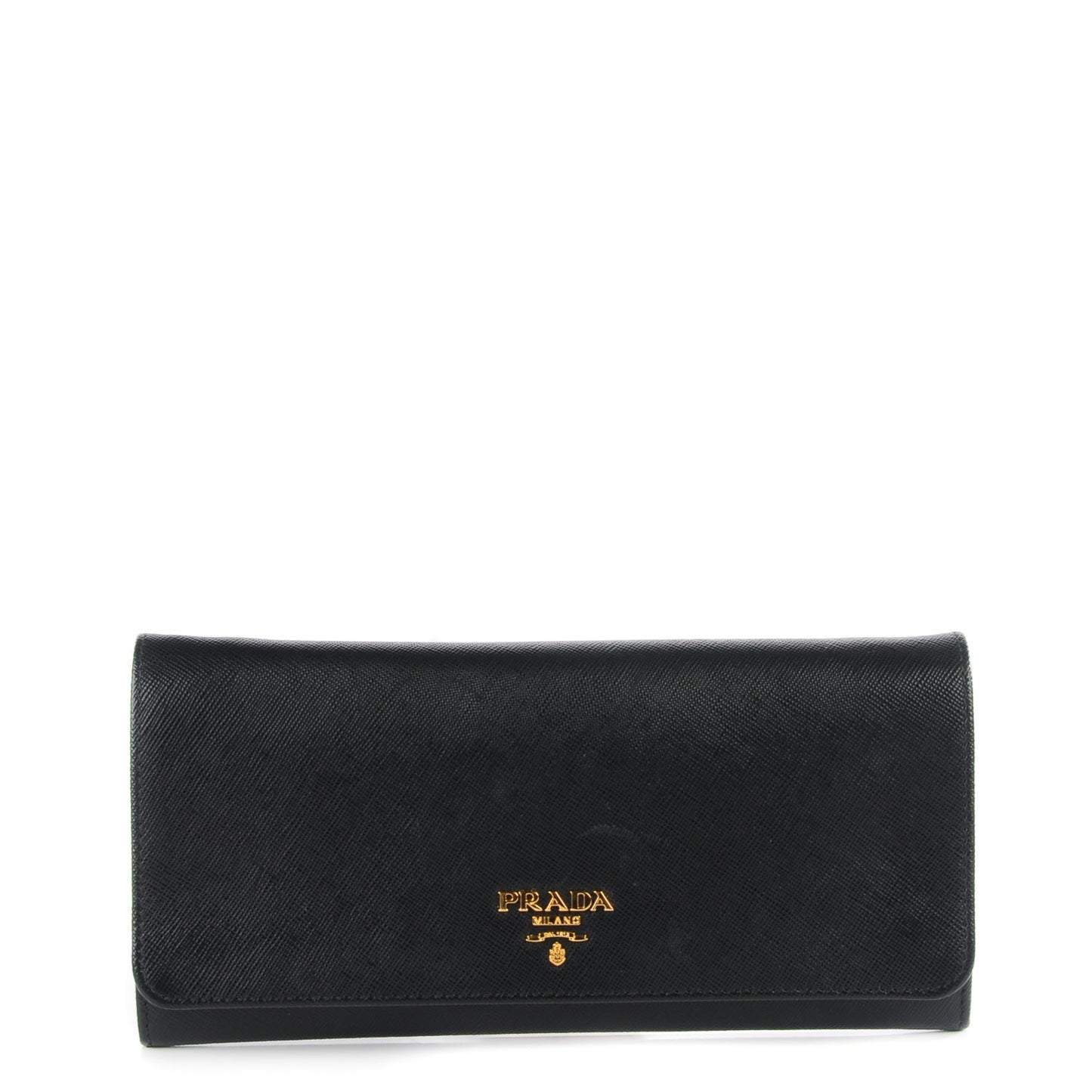 Saffiano Metal Oro Chain Wallet Nero Black