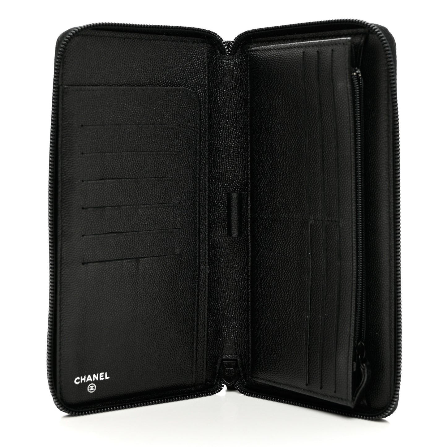 Caviar Quilted Boy Zip Around Organizer Wallet So Black