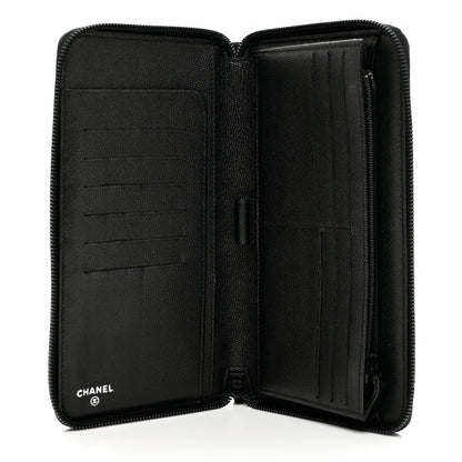 Chanel Caviar Quilted Boy Zip Around Organizer Wallet So Black 5 of 8