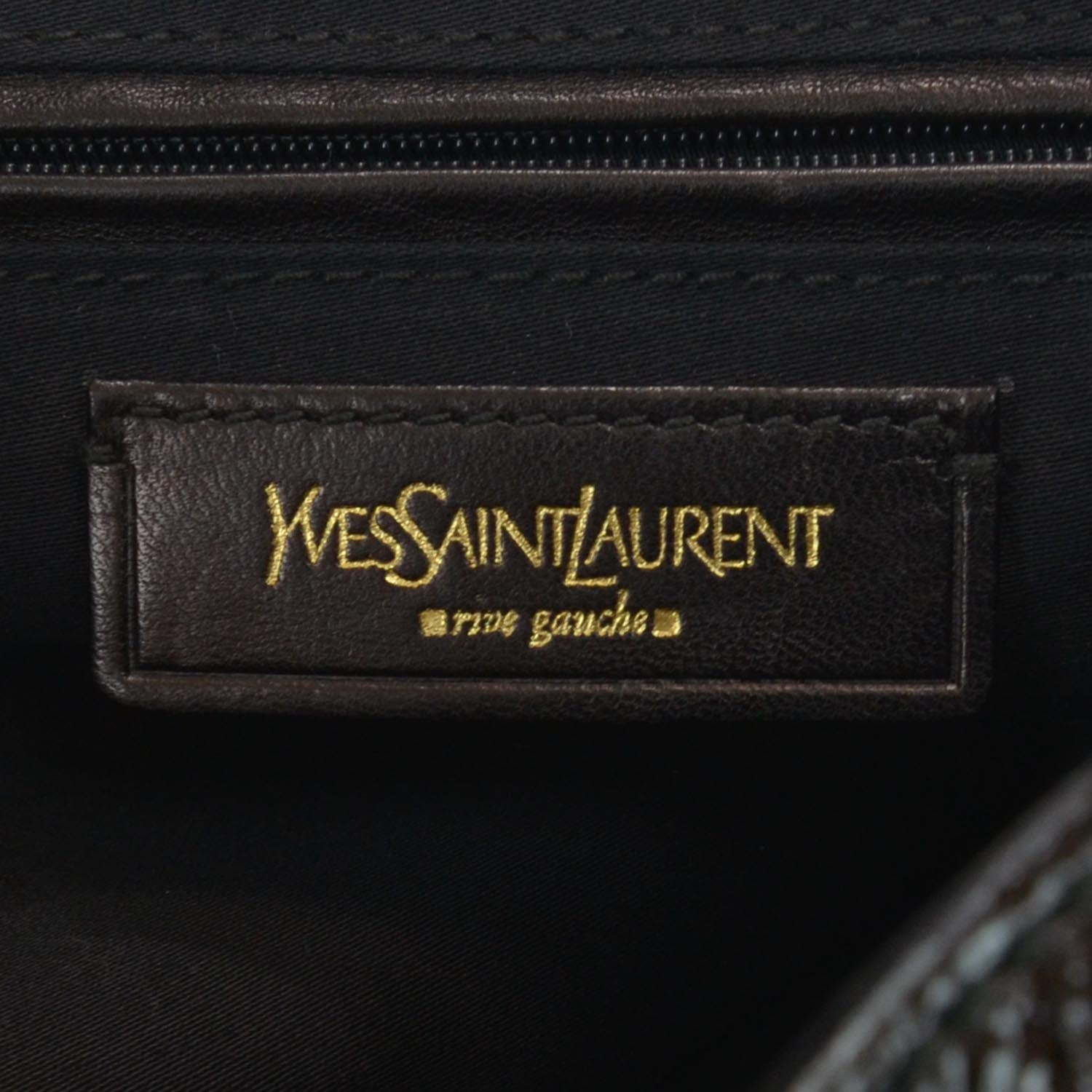 Saint Laurent Patent Large Downtown Tote Black 5 of 7