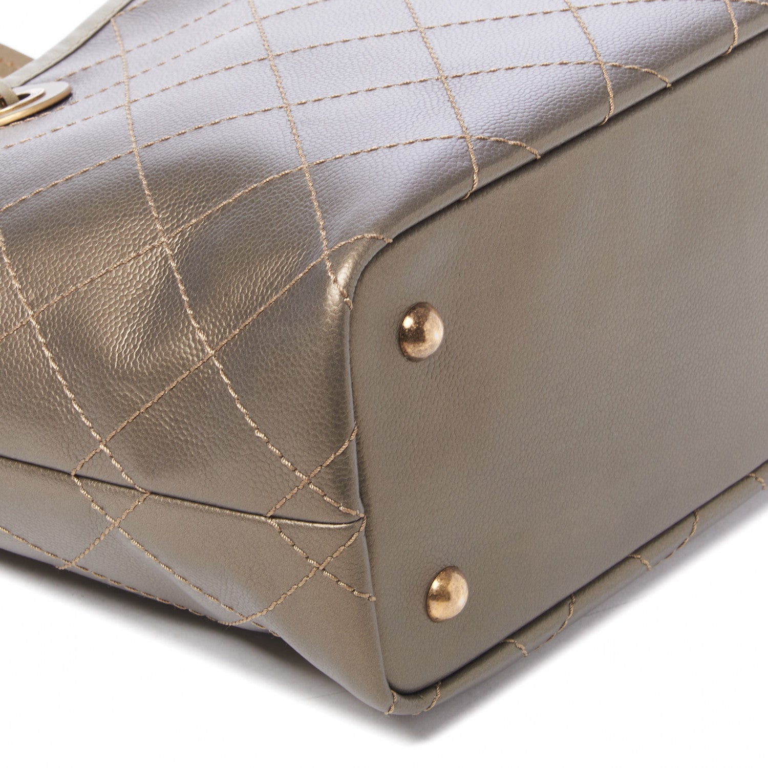 Chanel Grained Calfskin Large Shopping Fever Tote Gold 5 of 9
