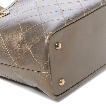Chanel Grained Calfskin Large Shopping Fever Tote Gold 5 of 9