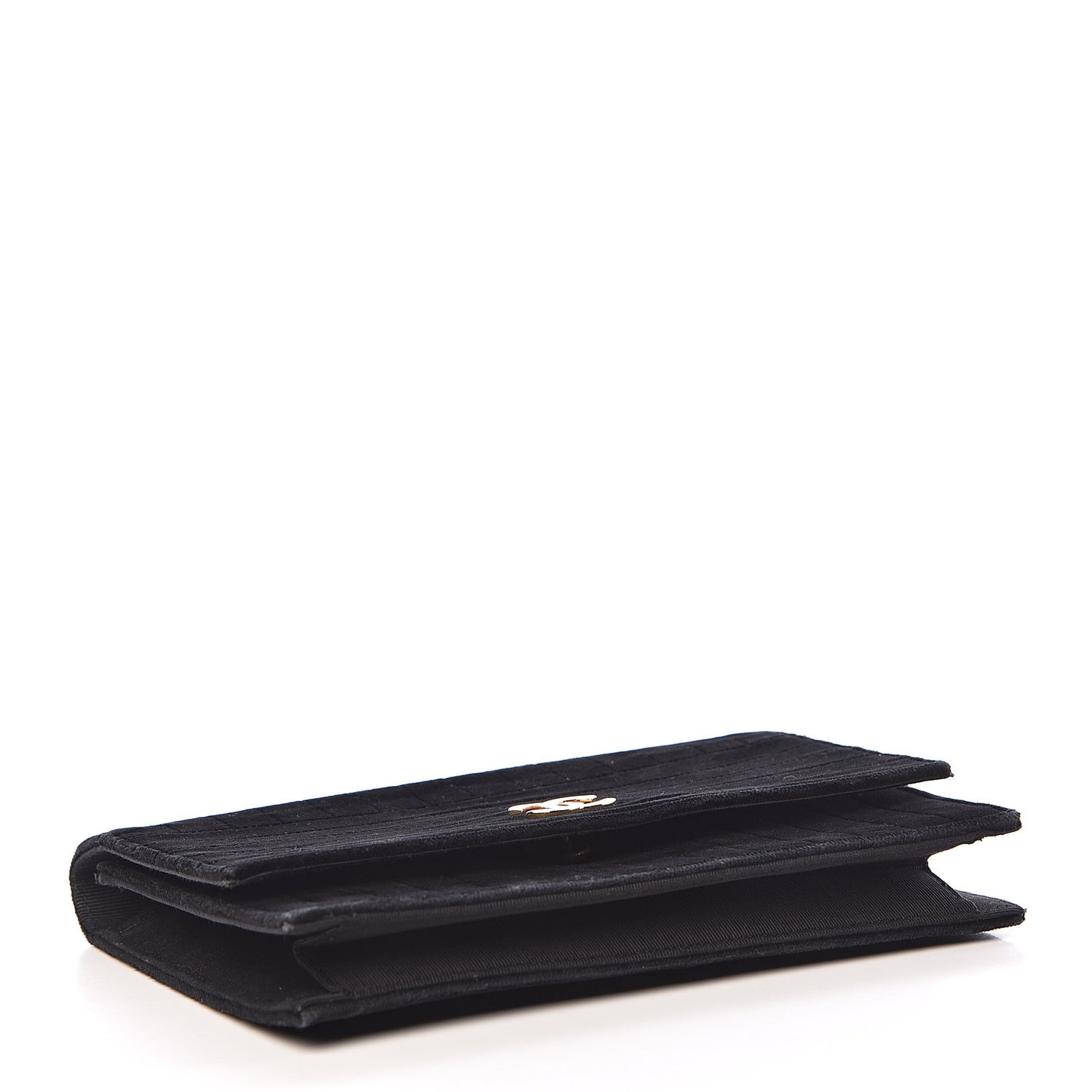 Velvet Vertical Horizontal Quilt Single Flap Black