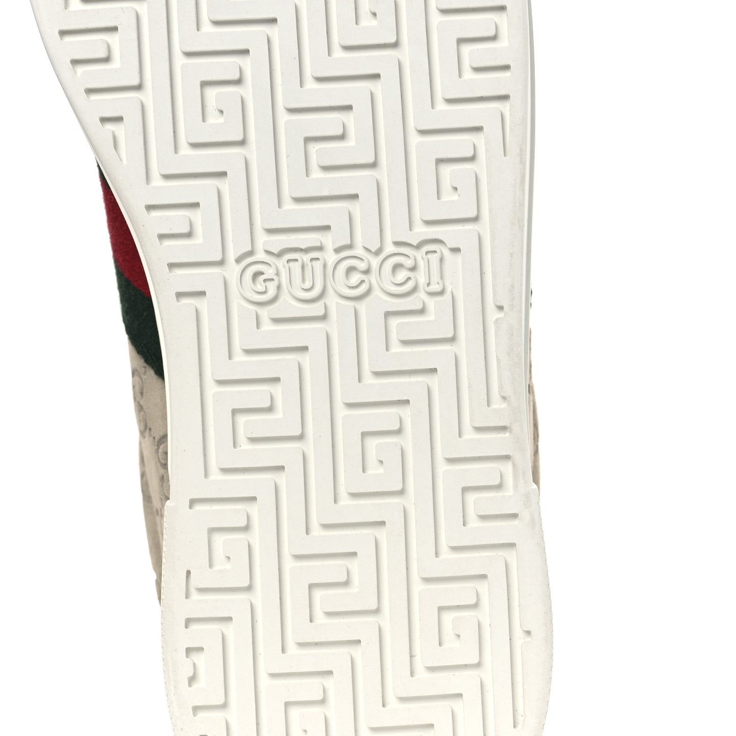 Suede GG Monogram Web Mens Ace Sneakers 8.5 Oatmeal