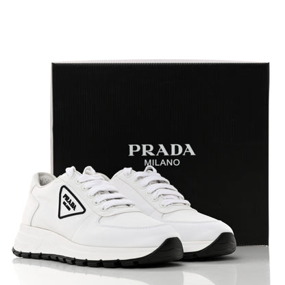 Prada Re-Nylon Triangle Logo Womens Prax 01 45mm Sneakers 38.5 White Black 12 of 12